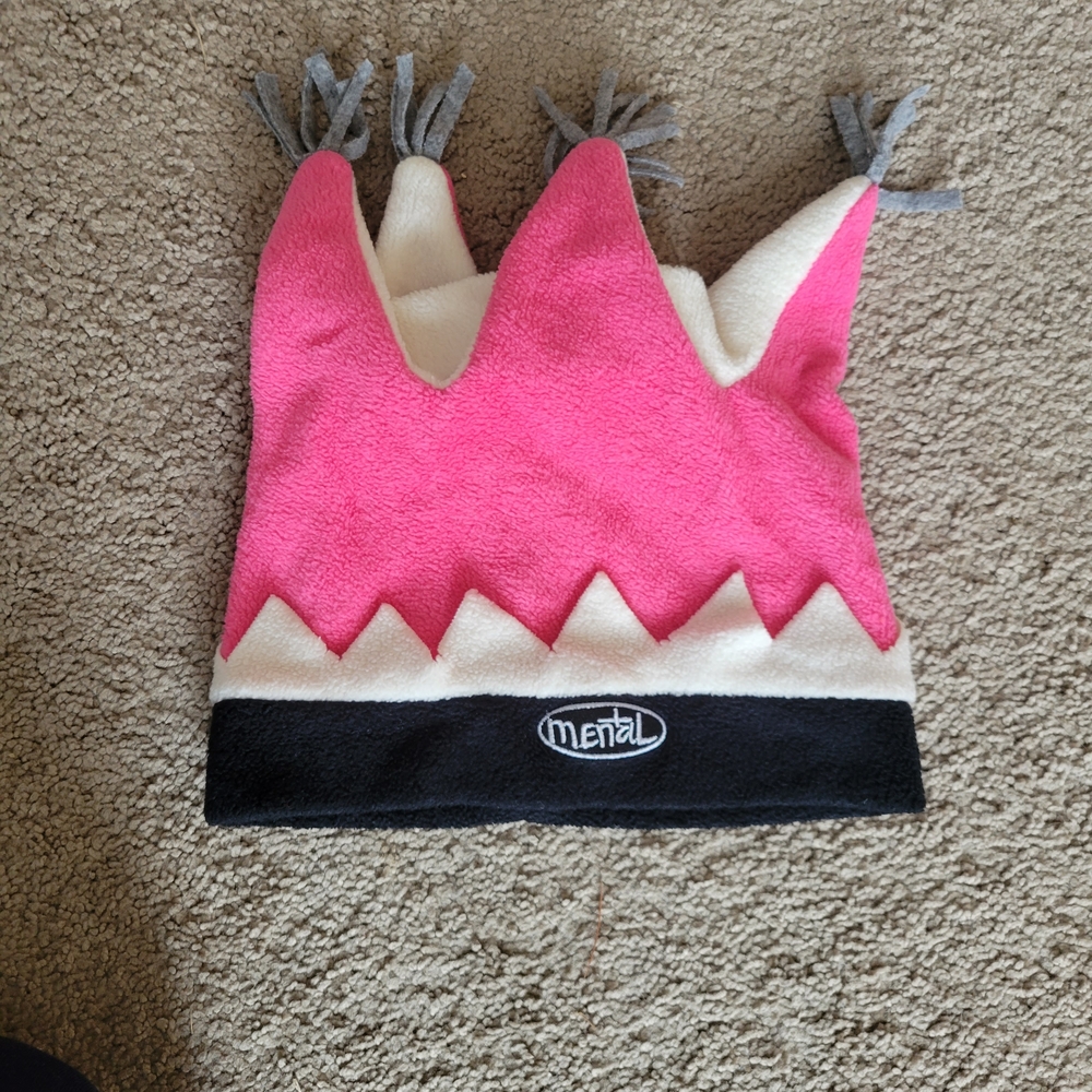 Mental Crown Beanie - Pink, White & Black